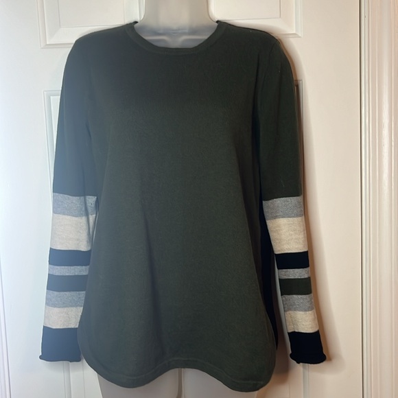 Lisa Todd Block Shock Colorblock Crewneck Cashmere Sweater - Picture 8 of 15